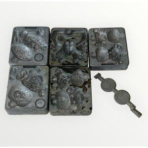 Creeple People Vintage Mattel Thingmaker 5 Molds & Crossbar 1964